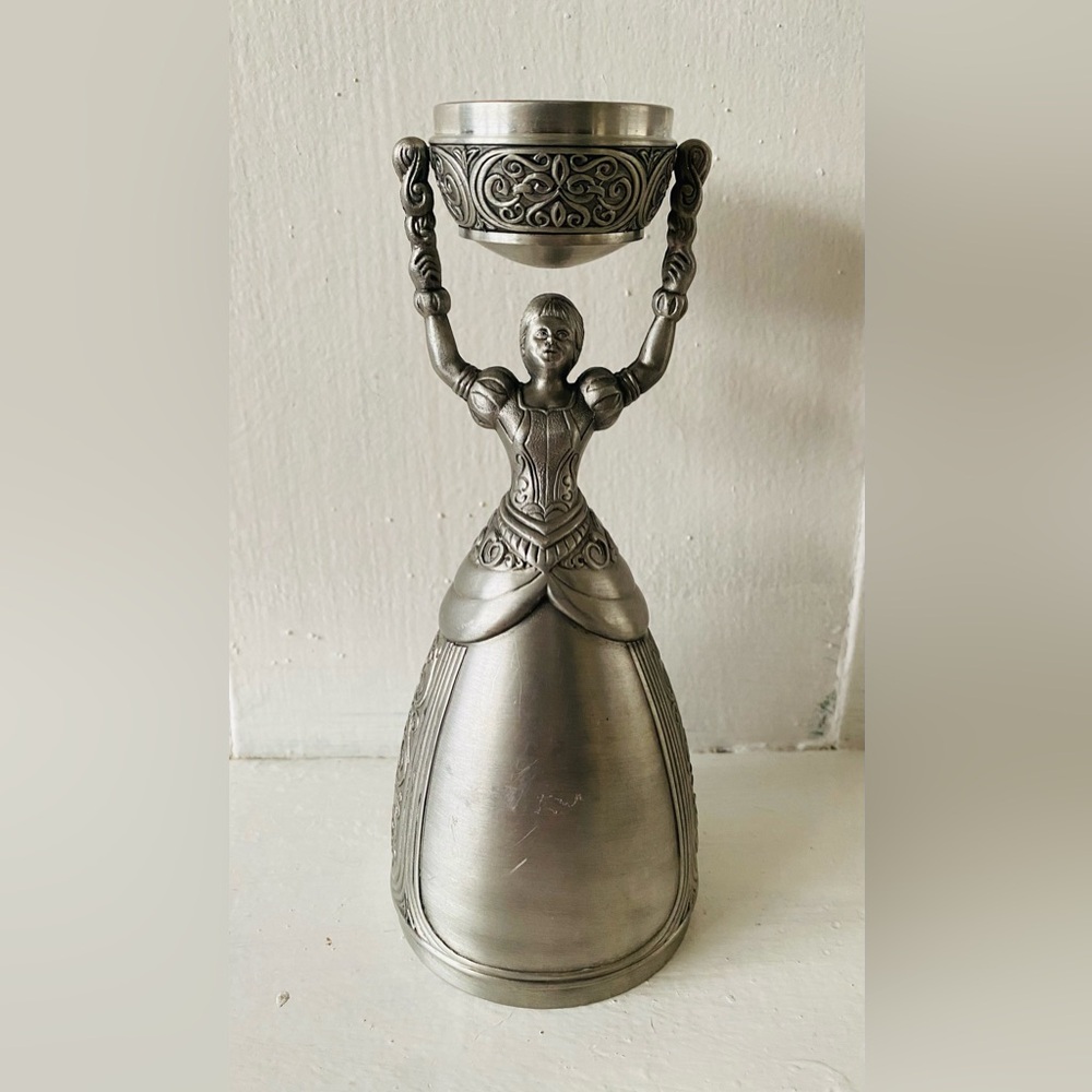 Fein Zinn Metal Pewter Figural Chalice Wedding Toasting Cup From Germany